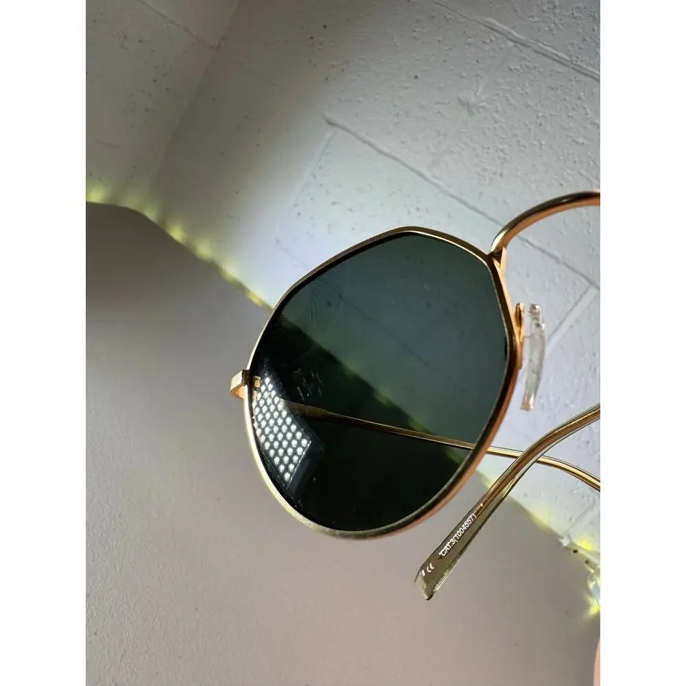 carve harper polarized sunglasses gold metal oval frame dark lenses cat 3